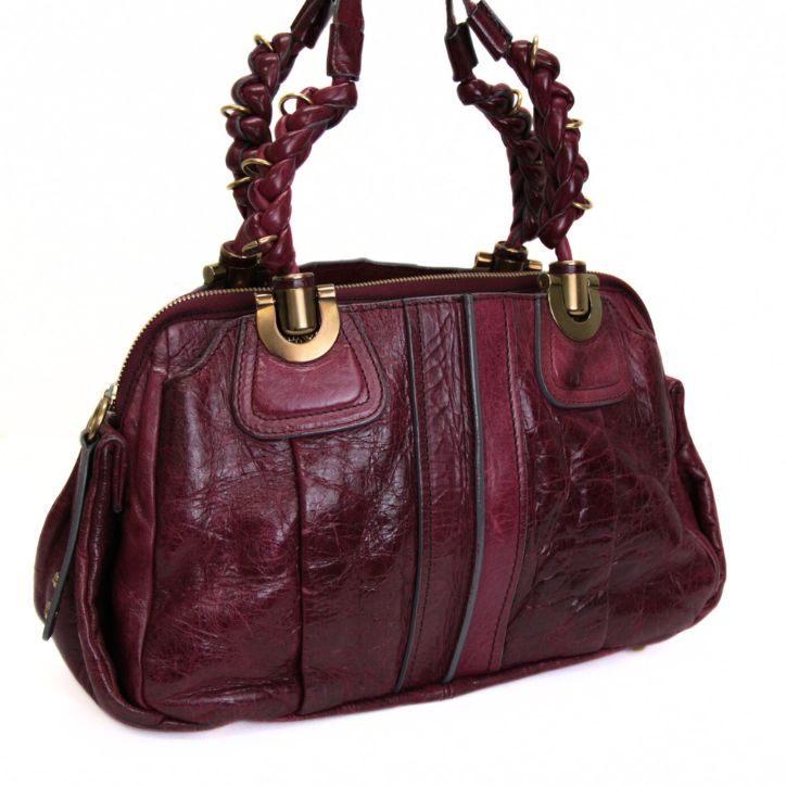 ハンドバッグ Chloe エロイーズ クロエ Chloe エロイーズ ハンドバッグ レザー ボルドー 【72935
