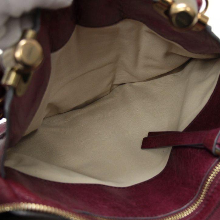 クロエ Chloe エロイーズ ハンドバッグ レザー ボルドー 【72935