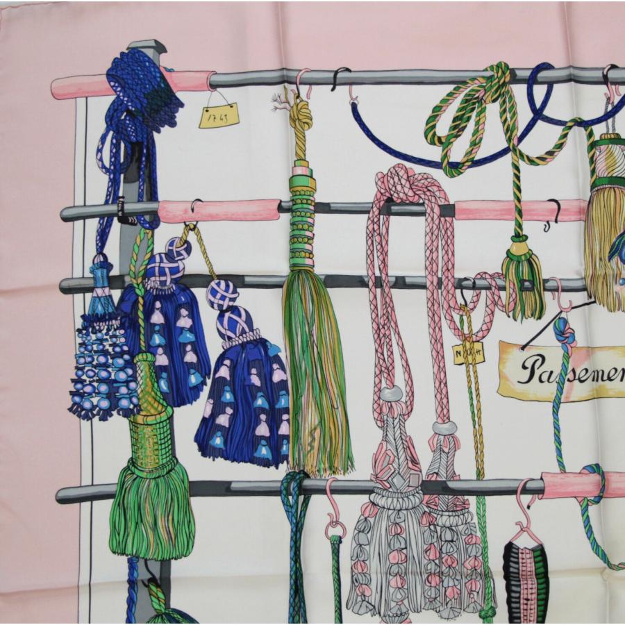 美品 エルメス HERMES カレ90 Passementerie 飾り紐 タッセル 大判