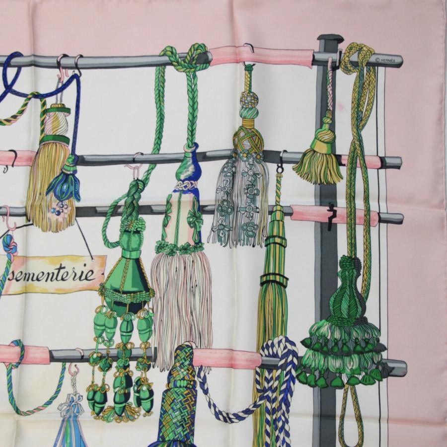 美品 エルメス HERMES カレ90 Passementerie 飾り紐 タッセル 大判