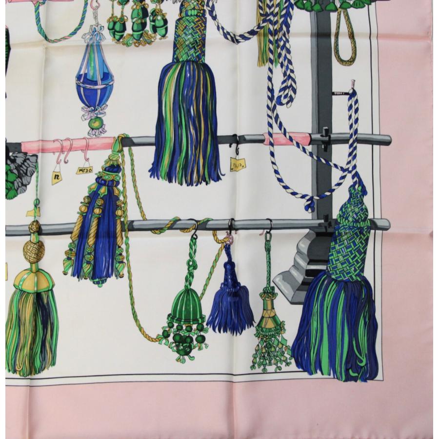 美品 エルメス HERMES カレ90 Passementerie 飾り紐 タッセル 大判