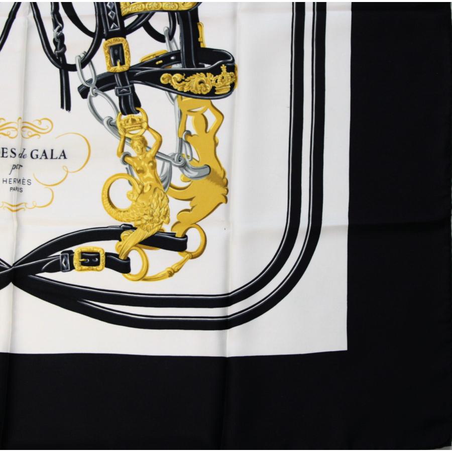 エルメス HERMES カレ90 大判スカーフ BRIDE de GALA 式典用の馬勒