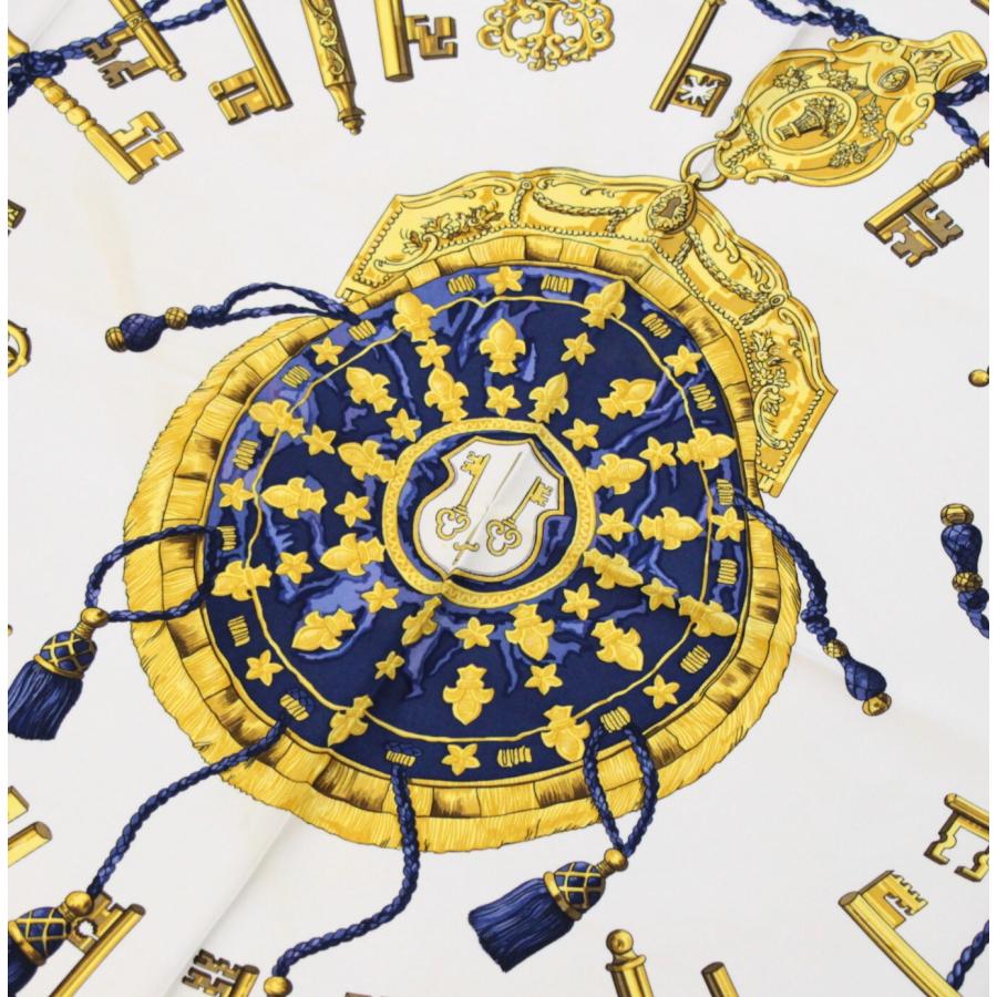エルメス HERMES カレ90 大判スカーフ LES CLES THE KEYS RARE 鍵柄