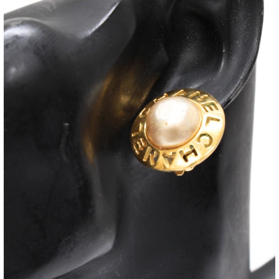 シャネル CHANEL ヴィンテージ パール イヤリング ゴールド 【73010