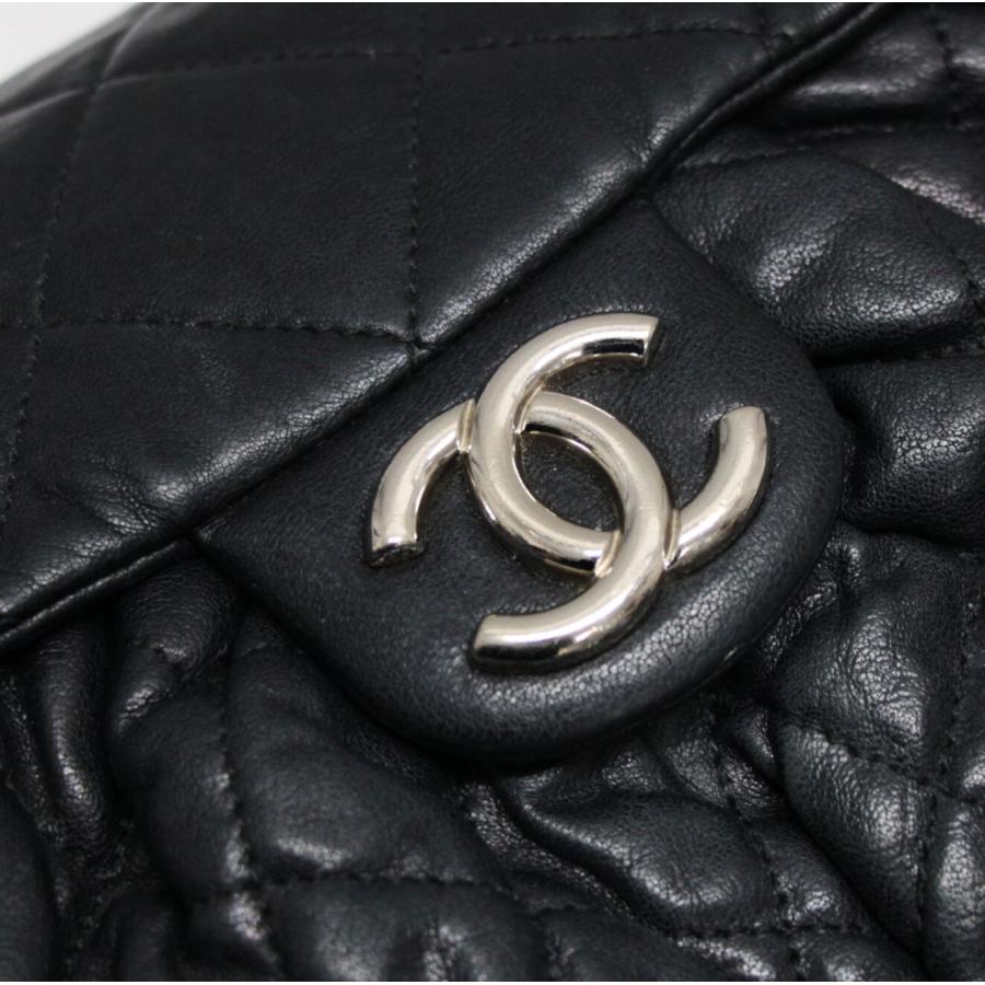 シャネル CHANEL マトラッセ チェーンアラウンド ショルダーバッグ ミディアム ラム 黒 S金具 15番台 【73027】 シャネル CHANEL マトラッセ チェーンアラウンド ショルダーバッグ