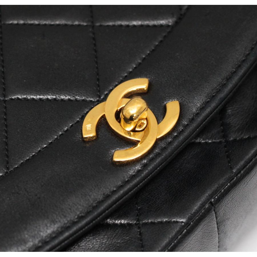 シャネル CHANEL マトラッセ ダイアナ25 チェーンショルダーバッグ ラムスキン 黒 G金具 1番台 【73148】 楽天市場】シャネル CHANEL マトラッセ ダイアナ25 チェーンショルダー