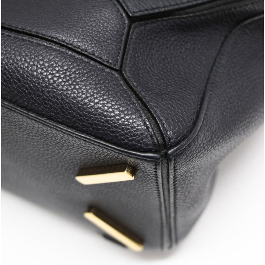 ロエベ LOEWE パズルバッグ 2WAYバッグ ミディアム レザー ネイビー 