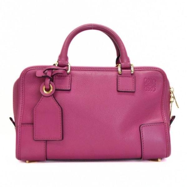 LOEWE ハンドバッグ アマソナ レザー ピンク ロエベ LOEWE アマソナ23 2WAYバッグ レザー フューシャピンク 【73250
