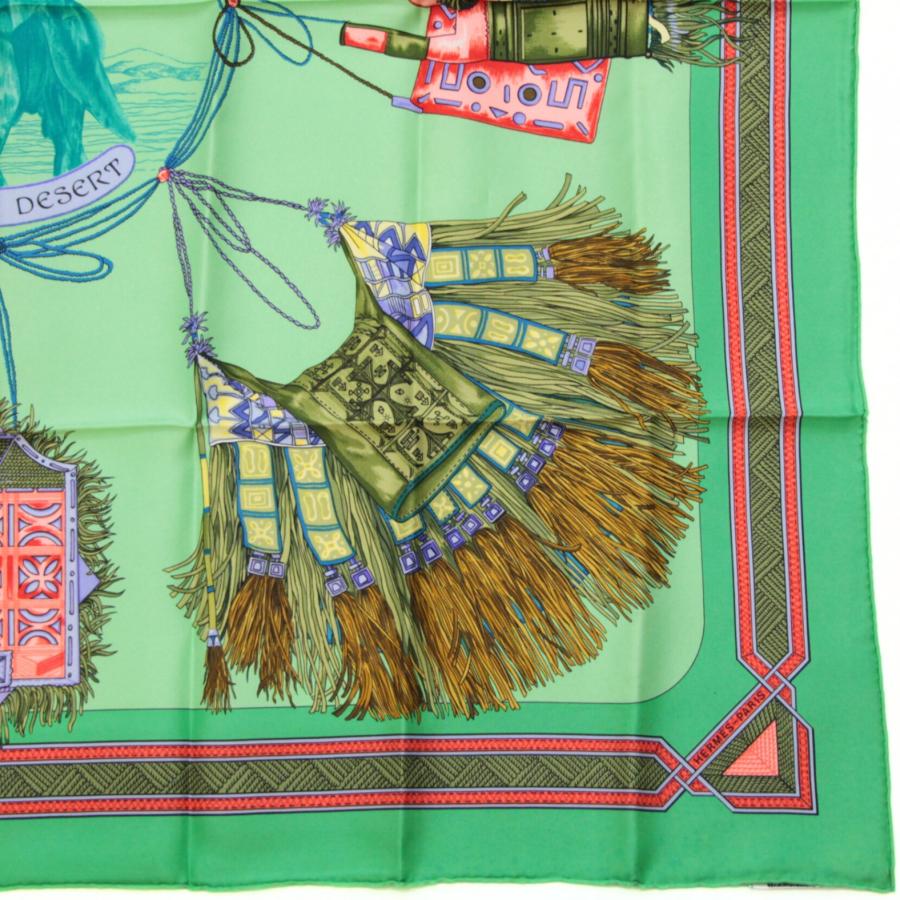 エルメス HERMES カレ90 大判スカーフ CUIRS DU DESERT 砂漠の革飾り