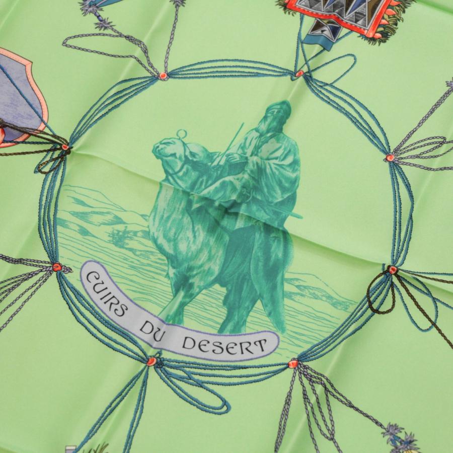 エルメス HERMES カレ90 大判スカーフ CUIRS DU DESERT 砂漠の革飾り
