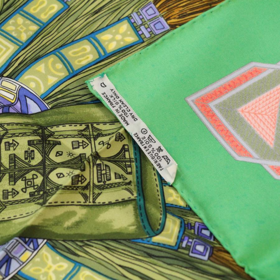 エルメス HERMES カレ90 大判スカーフ CUIRS DU DESERT 砂漠の革飾り