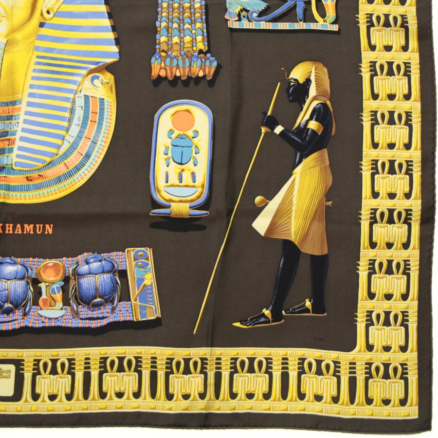 HERMESエルメス　スカーフ　カレ90 ツタンカーメン　大判 エルメス HERMES カレ90 大判スカーフ TUTANKHAMUN ツタンカーメン