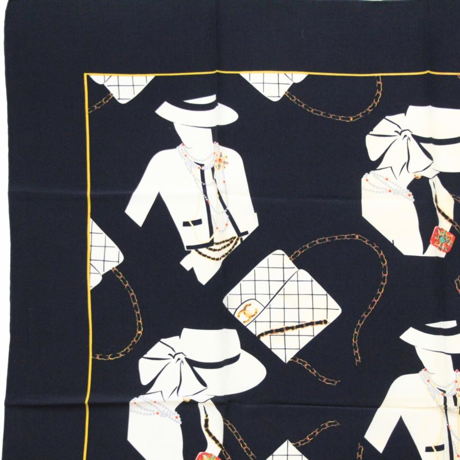 シャネル CHANEL マドモアゼル マトラッセバッグ 大判スカーフ シルク 