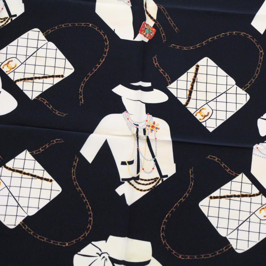 シャネル CHANEL マドモアゼル マトラッセバッグ 大判スカーフ シルク