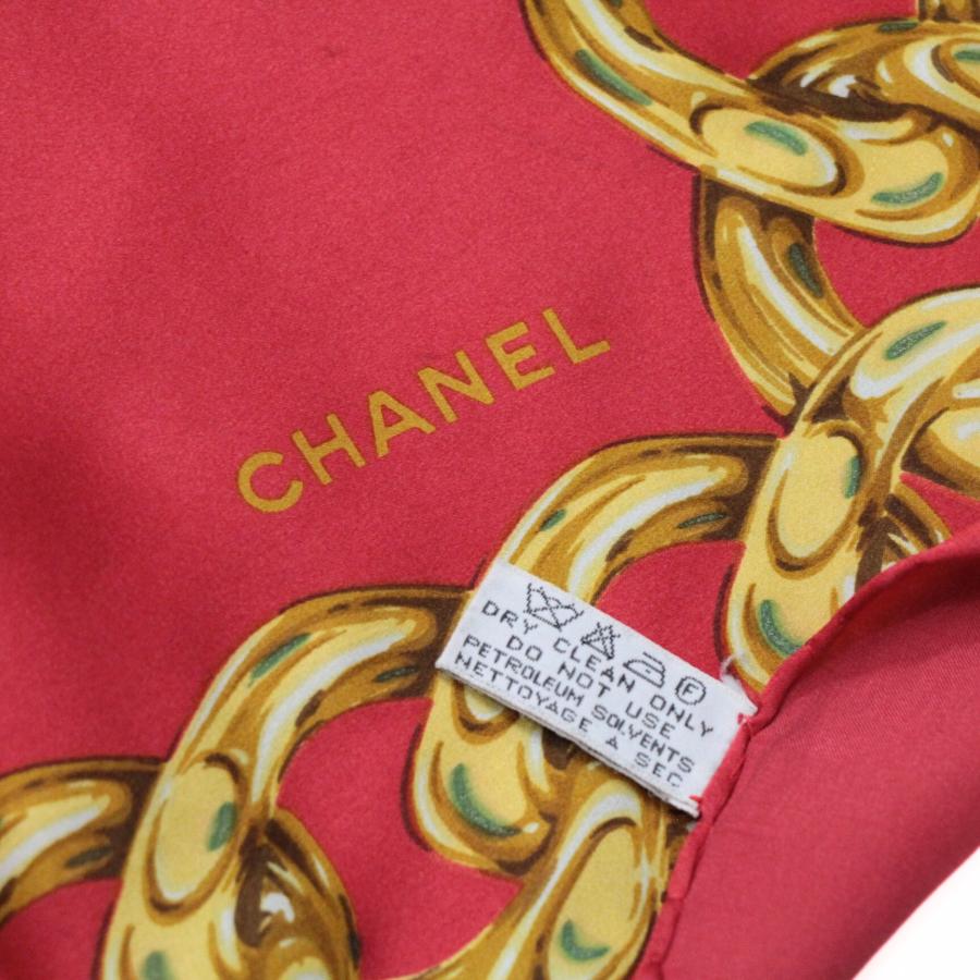 シャネル CHANEL ヴィンテージ 大判スカーフ カメリア ココマーク
