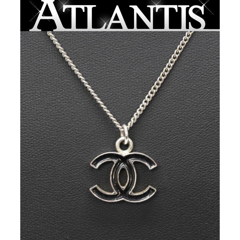 シャネル CHANEL 定番 人気 ココマーク リバーシブル ネックレス 黒