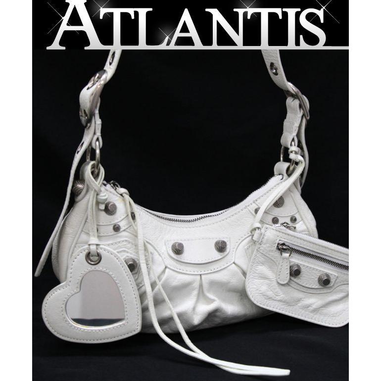 バレンシアガ BALENCIAGA ルカゴールXS ショルダーバッグ レザー 白