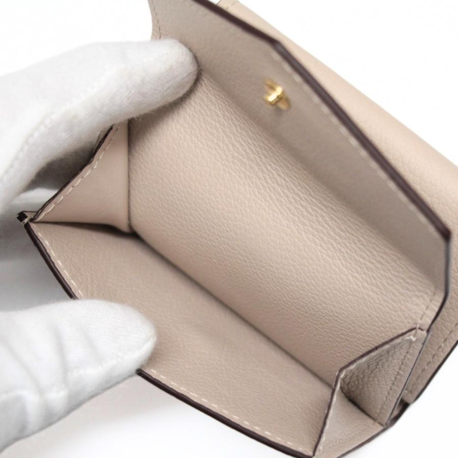 極美品 ルイヴィトン LOUIS VUITTON ポルトフォイユ ロックミニ 三つ折りコンパクト財布 カーフ グレージュ M69340 RFID 【73670】 極美品 ルイヴィトン LOUIS VUITTON ポルトフォイユ ロックミニ 三