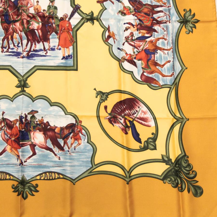 美品 エルメス HERMES カレ90 LES CHEVAUX DES MOGHOLS ムガル王朝の馬