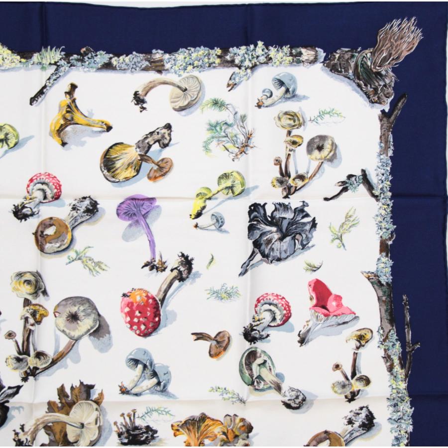 HERMES エルメス カレ90 Champignons シャンピニオン 大判スカーフ