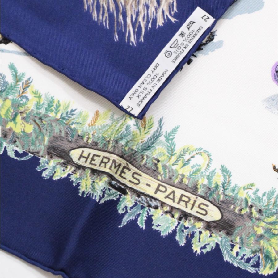 HERMES エルメス カレ90 Champignons シャンピニオン 大判スカーフ