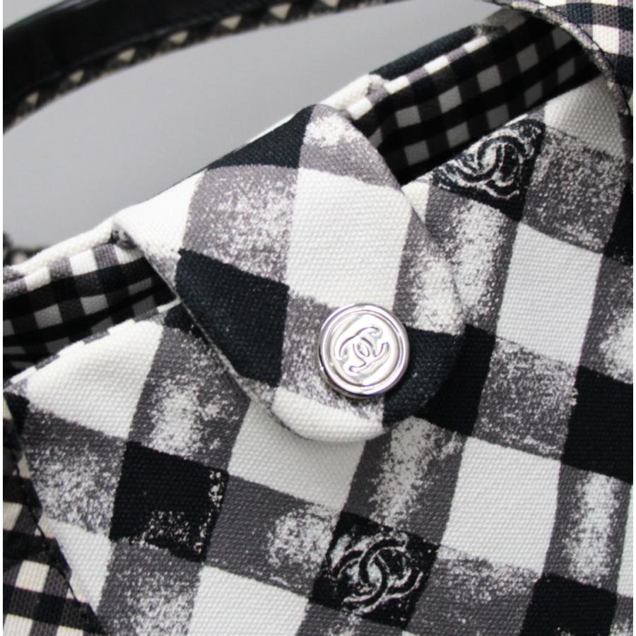 CHANEL クルーズライン　ギンガムチェックトートバッグ 美品 シャネル CHANEL 2000年 クルーズライン ギンガムチェック トート