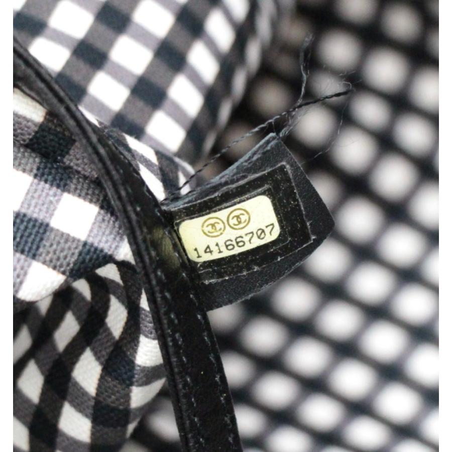 美品 シャネル CHANEL 2000年 クルーズライン ギンガムチェック トート