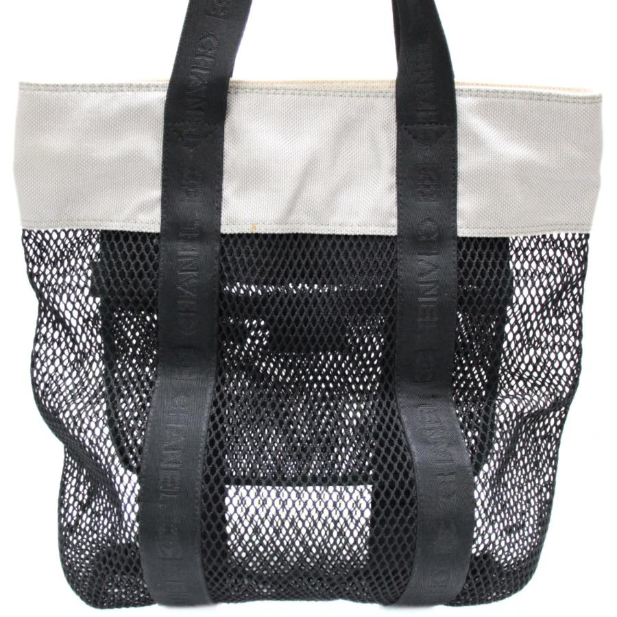 シャネル CHANEL シャネルスポーツ メッシュ トートバッグ キャンバス