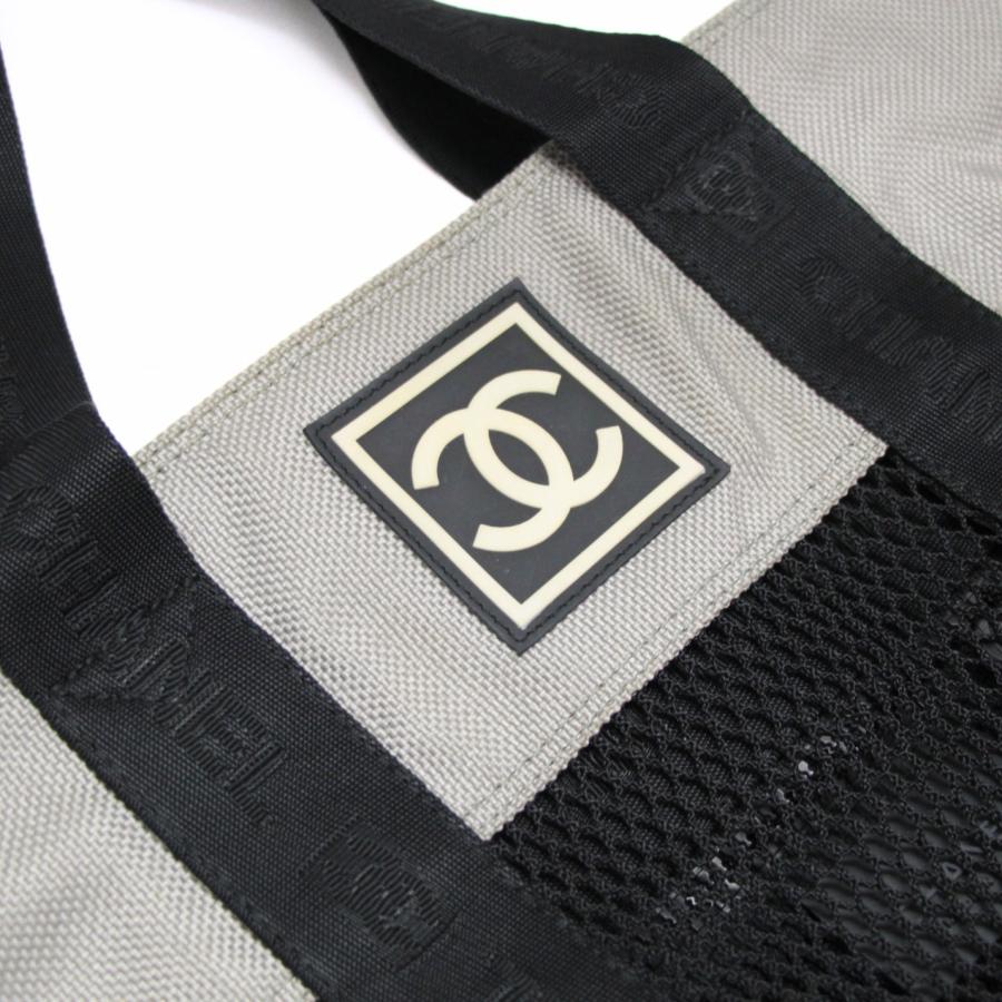 シャネル CHANEL シャネルスポーツ メッシュ トートバッグ キャンバス