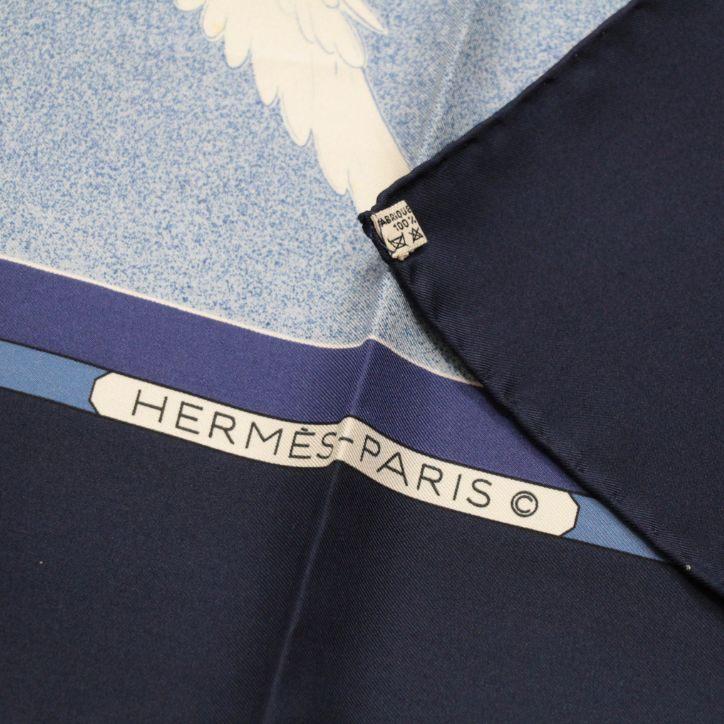 エルメス HERMES カレ90 大判スカーフ Oiseaux Migrateurs 渡り鳥