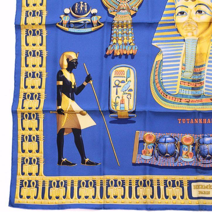 HERMES カレ90 ツタンカーメン シルクスカーフ エルメス エルメス エルメス HERMES カレ90 大判スカーフ TUTANKHAMUN ツタンカーメン