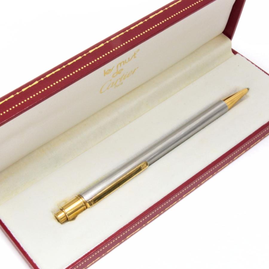 Cartier ゴールド ボールペンandシャーペン Cartier カルティエ サントスドゥカルティエ シャーペン 【74549
