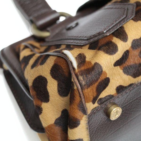 セリーヌ CELINE ヴィンテージ ハンドバッグ ハラコ レオパード