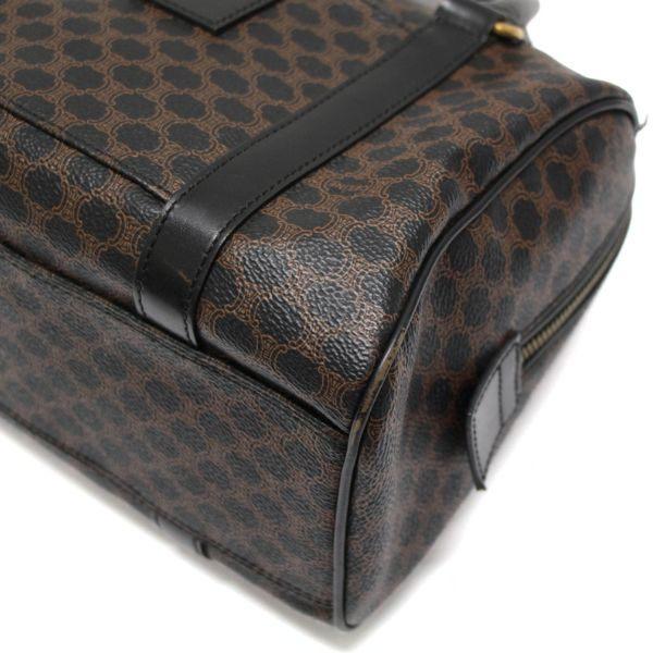 セリーヌ マカダム ボストンバッグ PVC/レザー 美品 CELINE セリーヌ ヴィンテージ マカダム ボストンバッグ PVC×レザー 黒