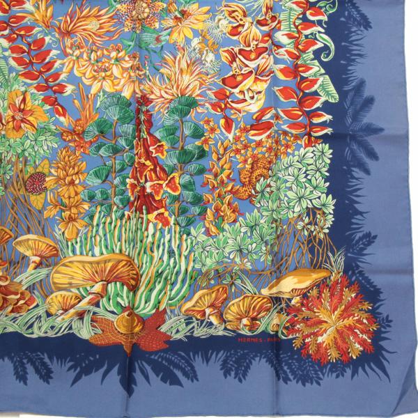 エルメス カレ 90「L'Ile Deserte (無人島)」スカーフ エルメス HERMES カレ90 大判スカーフ L'Ile Deserte 無人島 シルク100