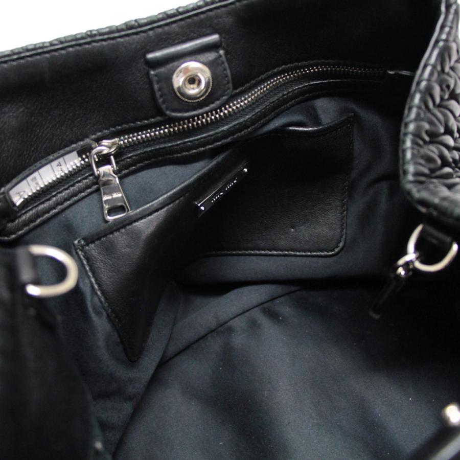 miu ミュウミュウ マテラッセ ビジュー 2WAYバッグ ナッパレザー 黒
