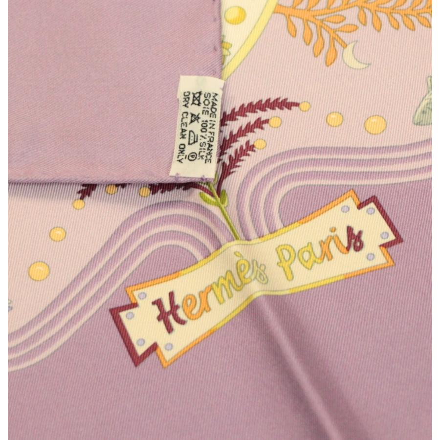 美品 エルメス HERMES カレ90 Escales mediterran〓ennes 地中海の港町 大判スカーフ シルク100％ パープル 【76441】 |  | 06