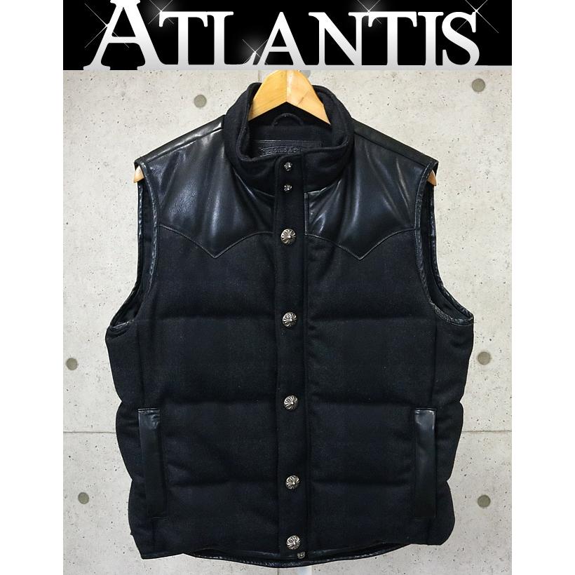 CHROME HEARTS 銀座店 クロムハーツ STIFF ダウンベスト ウール×レザー 