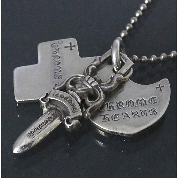 クロムハーツ スリートリンケッツ ペンダント SV925 ネックレス シルバー