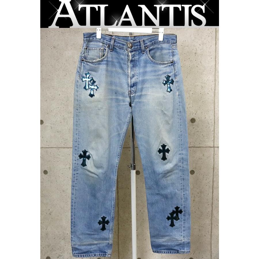 CHROME HEARTS クロムハーツ デニム パンツ クロスパッチ 32 CHROME HEARTS クロムハーツ デニム パンツ クロスパッチ 32