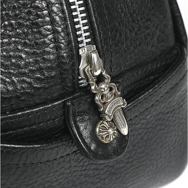 CHROME HEARTS 銀座店 クロムハーツ 現行型 ジムバッグ スモール セメタリークロス パッチ レザー SV925 黒 96945 ...