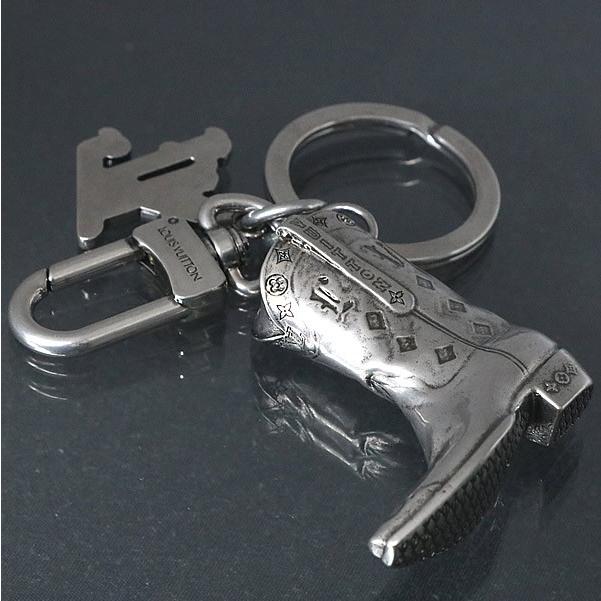 LOUIS VUITTON 銀座店 ルイヴィトン アノクレ カウボーイブーツ モノグラム チャーム キーホルダー シルバー 97001 LOUIS VUITTON 銀座店 ルイヴィトン アノクレ カウボーイブーツ