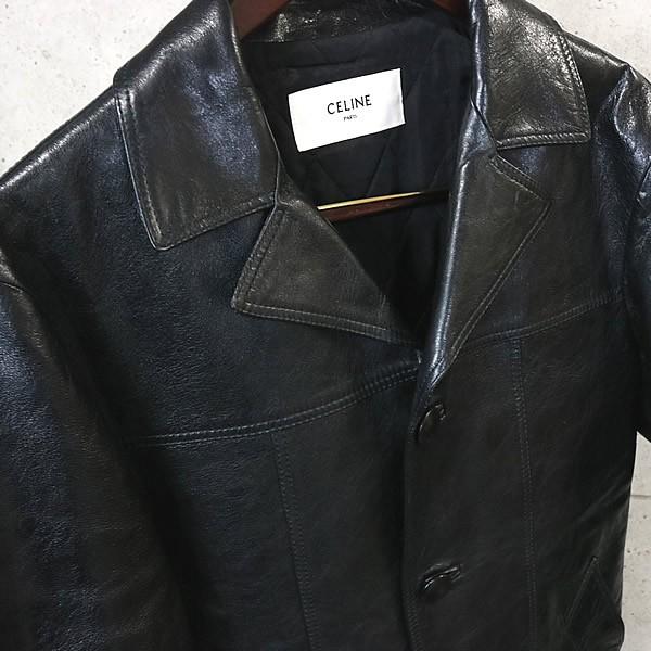 CELINE 銀座店 セリーヌ 美品 24AW ワックスドラムスキン カーコート