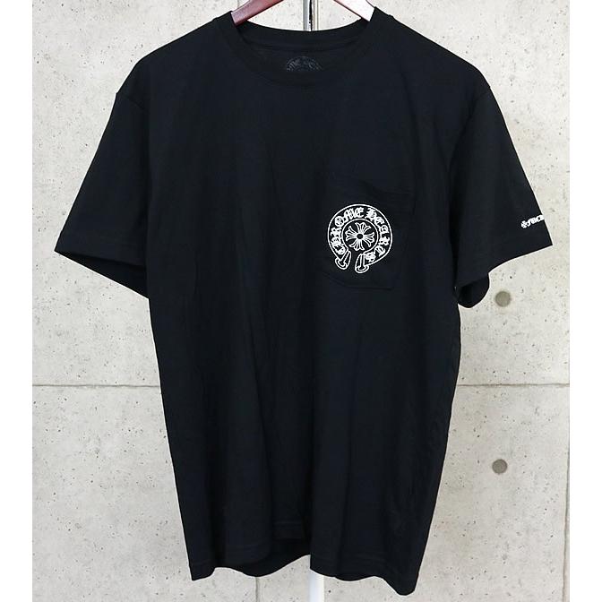 ホアさん専用CHROME HEARTS ブラックTシャツ CHROME HEARTS 銀座店 クロムハーツ ホースシュー プリント ポケット