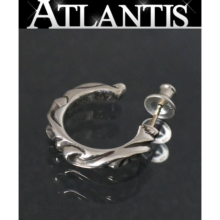 クロムハーツ フープスクロール ピアス 希少 CHROME HEARTS 銀座店 クロムハーツ 新品 スクロール フープ
