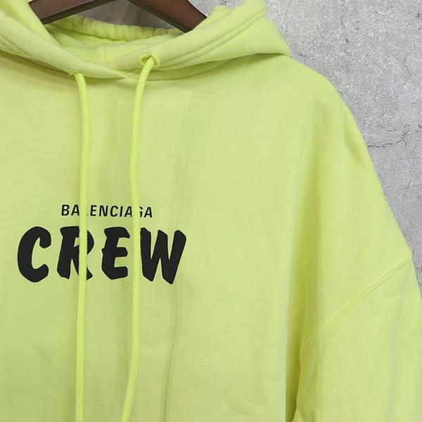 BALENCIAGA 銀座店 バレンシアガ SALE 20AW CREW クルーロゴ プルオーバー パーカー メンズ size:XS イエロー 97747_2