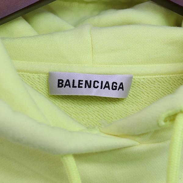 BALENCIAGA 銀座店 バレンシアガ SALE 20AW CREW クルーロゴ プルオーバー パーカー メンズ size:XS イエロー 97747_4
