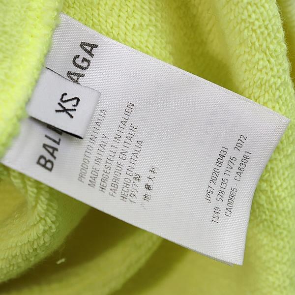 BALENCIAGA 銀座店 バレンシアガ SALE 20AW CREW クルーロゴ プルオーバー パーカー メンズ size:XS イエロー 97747_5