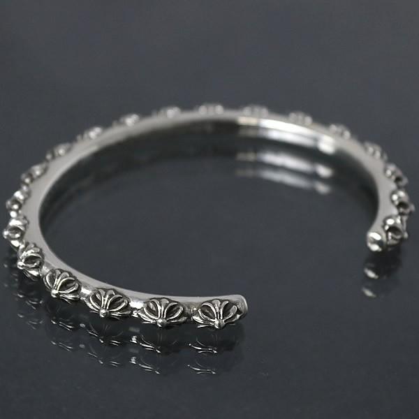 CHROME HEARTS 銀座店 クロムハーツ クロスバンド バングル Lサイズ メンズ シルバー SV925 97789 ...