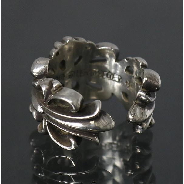 シルバー925 クロムハーツ ダブルフローラル CHROME HEARTS 銀座店 クロムハーツ ダブルフローラルクロス リング